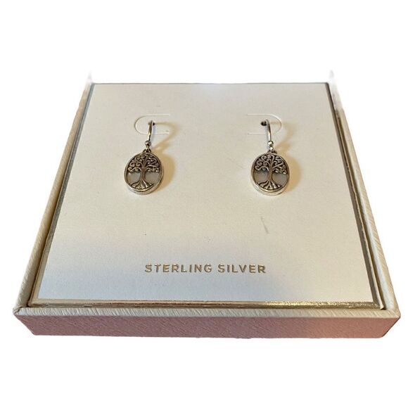 Annika Witt Sterling Silver Tree Earrings. Simple & Beautiful. - Picture 6 of 7